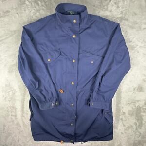 Lauren Ralph Lauren Women’s Navy Trench Coat Rain Parka Jacket Green Label L